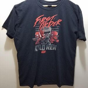 Star Wars Men's 2XL Black Kylo Ren First Order Funko Pop! Disney Shirt Empire